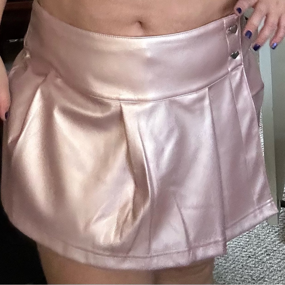 Celebrity Pink Shiny Mini Skirt